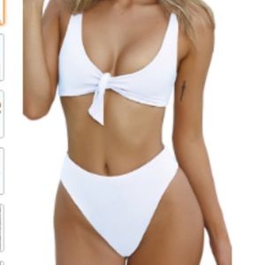 White two piece Thong bikini